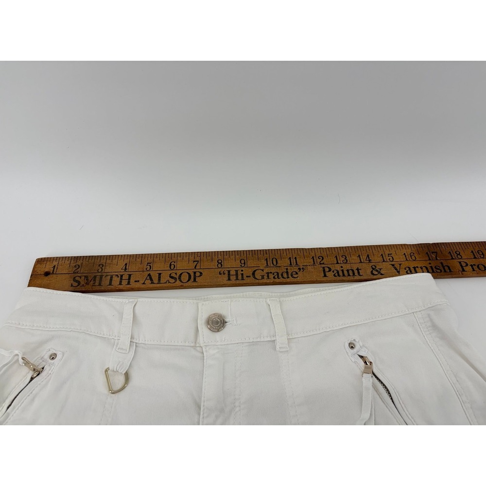 White House Black Market Mid-Rise Pret-A-Play Shorts White, Side Zip, Woman 10 - Picture 11 of 11